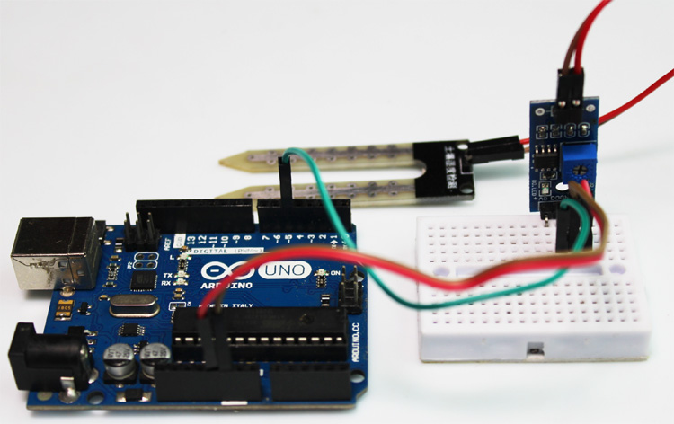 Arduino Soil Moisture Sensor Circuit Connections