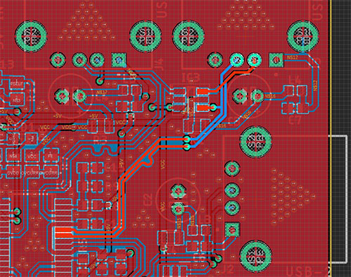 USB Hub PCB Trace