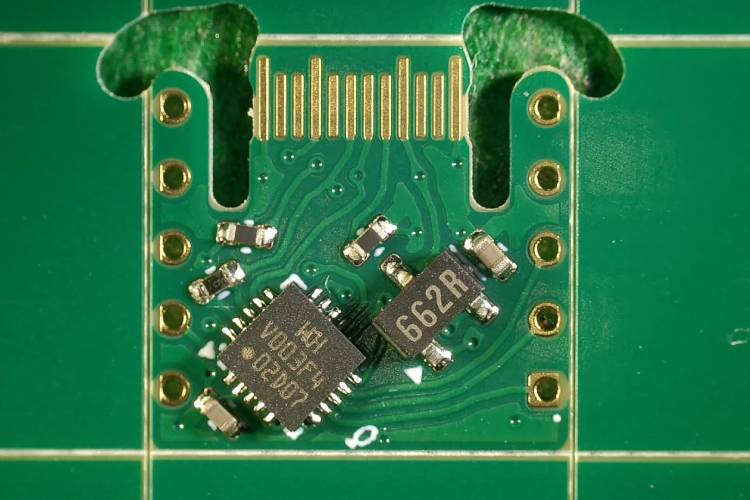 CH32V003 PCB with USB and Segmented LCD