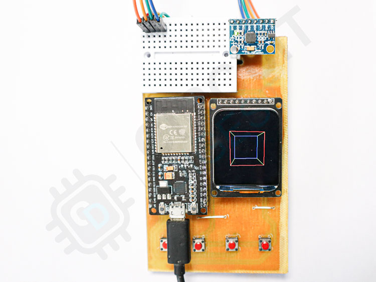 Circuit to Interface Accelerometer Gyroscope sensor with ESP32