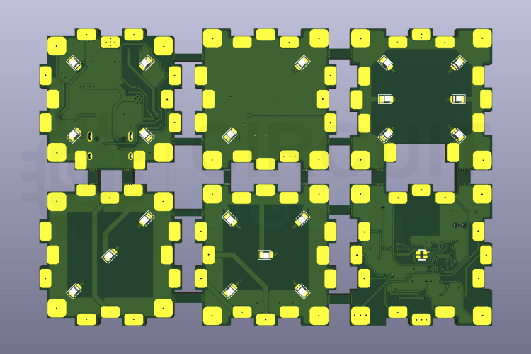 Smart LED Dice PCB 3D view Bottom