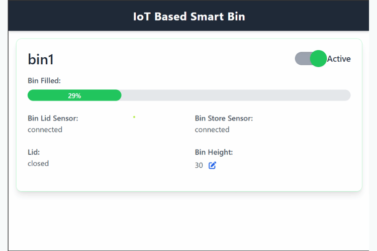 IoT Smart Bin UI