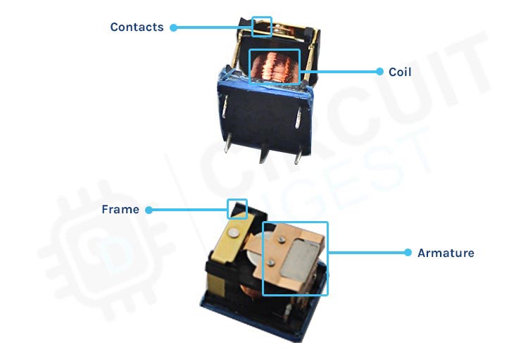 Single Channel Relay Module Parts Name