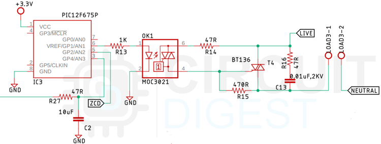 Triggering Circuit for TRIAC