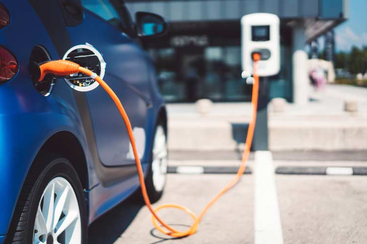 electric vehicle at charging stations