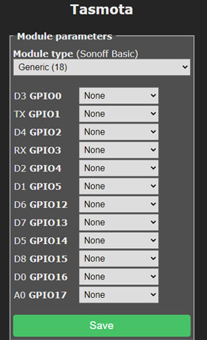 Tasmota GPIO