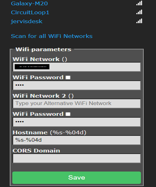 Tasmotizer Wi-Fi Configuration