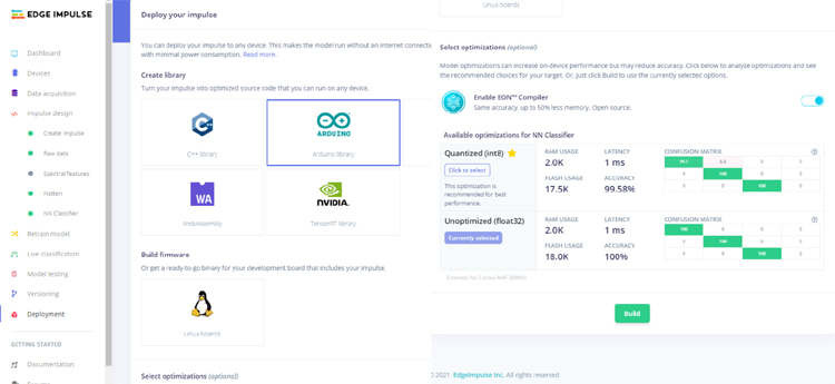 Edge Impulse Versioning and Deployment 