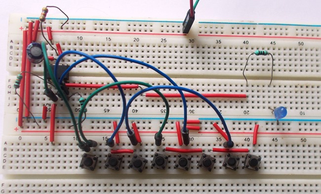 555 Timer Based Electronic Code Lock Circuit