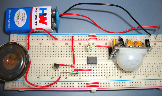 Burglar Alarm System using PIR Sensor