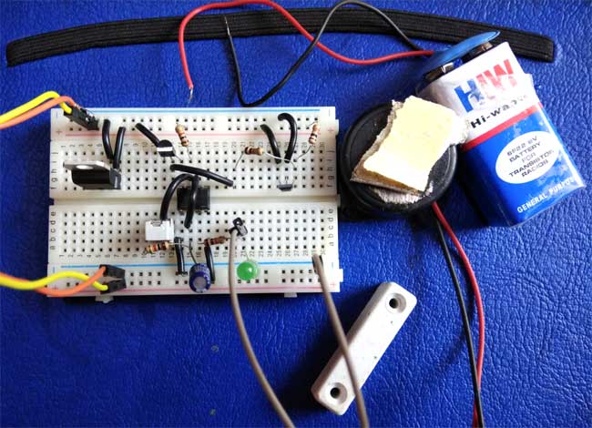 Magnetic Door Alarm Circuit using Hall sensor