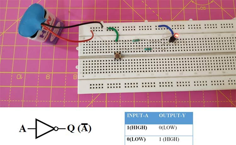 NOT Gate using Transistors