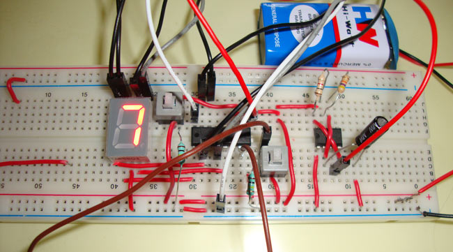 Reaction Timer Game using IC 555 and IC 4026