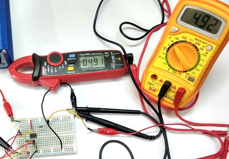 Voltage Follower Circuit using Opamp