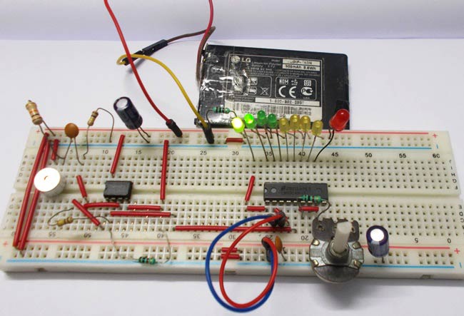 LED VU Meter using LM3914