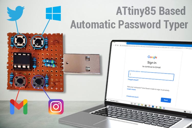 ATtiny85 Automatic Login System 