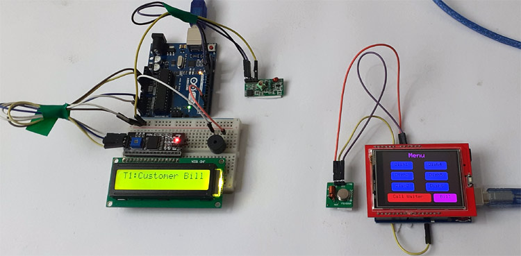 Smart Restaurant Menu Ordering System using Arduino