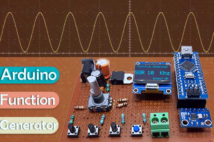 AD9833 and Arduino Based Function Generator 