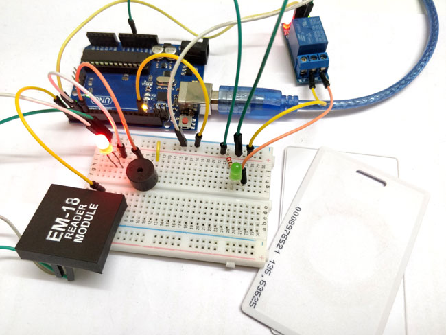 Arduino RFID Door Lock Hardware Project Setup