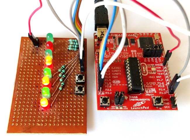 Blinking LED Sequence with MSP430G2: Using Digital Read/Write Pins