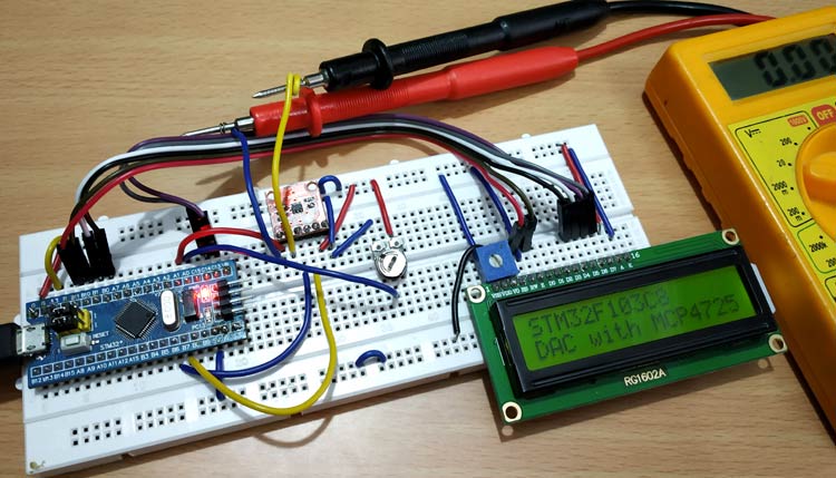 How to use Digital-to-Analog Converter (DAC) with STM32F10C8 Blue Pill Board