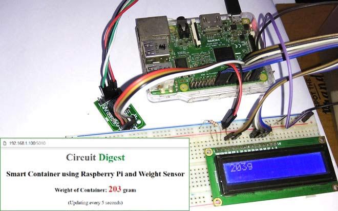 IoT Raspberry Pi Smart Container with Email Alert and Web Monitoring