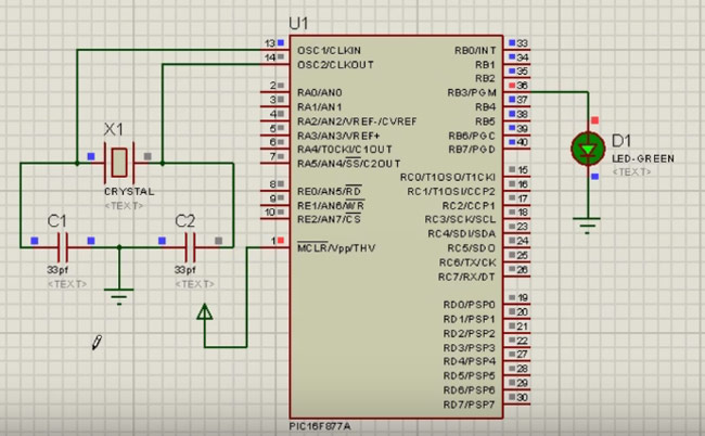 Writing the first PIC microcontroller program to blink an LED