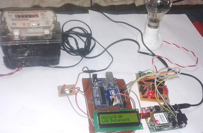 Prepaid Energy Meter using GSM and Arduino