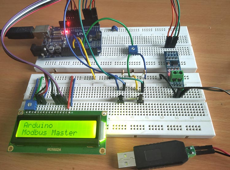 RS-485 MODBUS Serial Communication with Arduino as Master