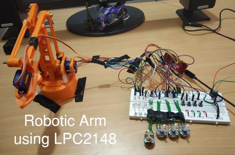 Pick and Place Robotic Arm using ARM7-LPC2148 ARM Microcontroller