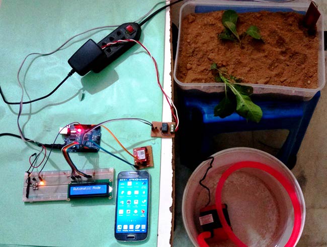 Arduino based Automatic Plant Watering System Project with SMS Alert