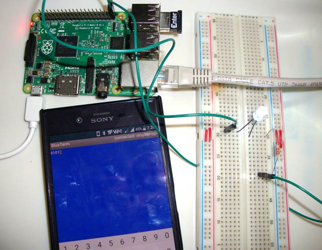 Controlling Raspberry Pi GPIO using Android App over Bluetooth