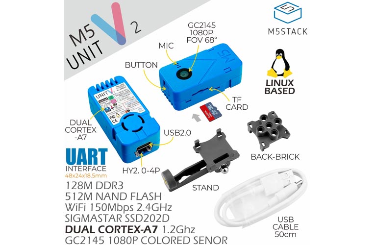 M5Stack UnitV2 Standalone AI Camera Module 