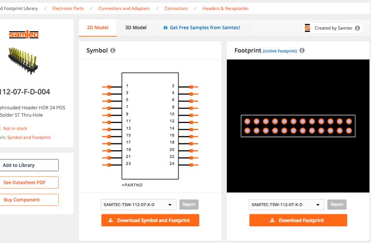 Samtec releases over 100,000 new models on SnapEDA