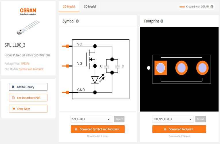 SnapEDA releases new optoelectronic products