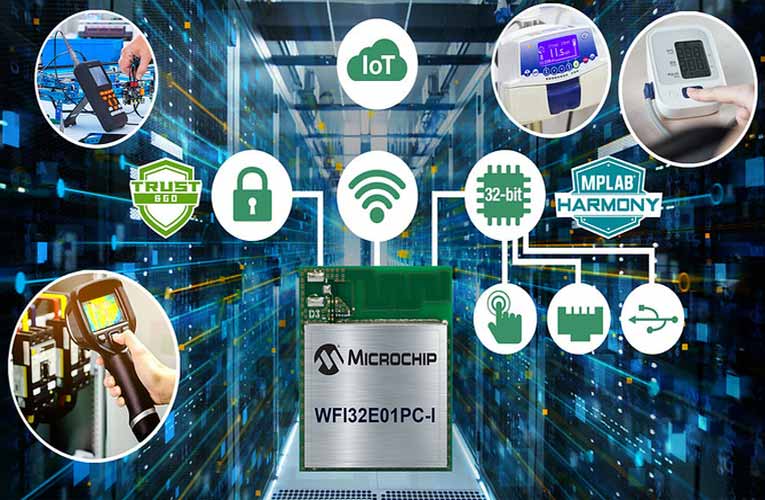 WFI32E01PC 32-bit Wi-Fi Microcontroller Module from Microchip