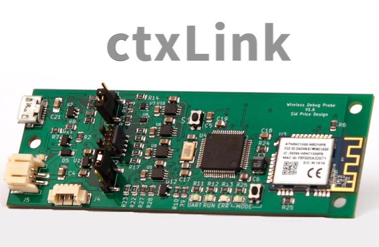 ctxLink- Wireless debug probe for ARM cortex-M microprocessor