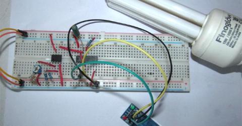 Wireless Switch Circuit using LDR and CD4017