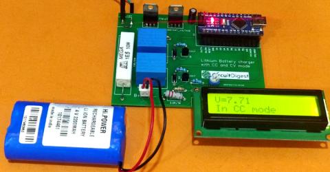 7.4V Two Step Lithium Battery Charger Circuit - CC and CV mode