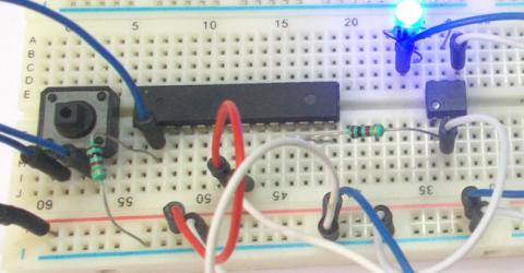 Octocoupler with ATmega8 Microcontroller