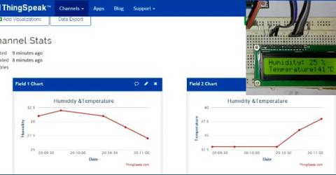 Temperature and Humidity Monitoring over Internet using ThingSpeak and Arduino