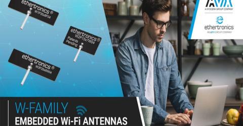 Ultra Miniature W Series Embedded Wi-Fi Antennas 