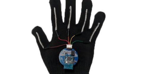 Wearable Tech Glove with Stretchable Sensors