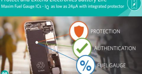 Maxim Integrates the Most Advanced Battery Protector to Deliver the Highest Level of Safety in Industry’s Most Accurate, Lowest Quiescent Current Fuel Gauge ICs