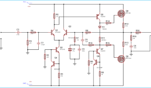 100 Watt Power Amplifier Circuit using MOSFET