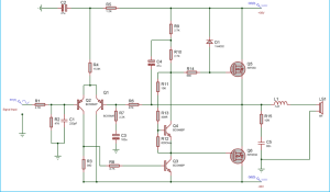 50 Watt Power Amplifier using MOSFETs