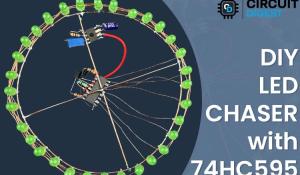 DIY LED Chaser using 74HC595 Shift Register and 555 Timer IC