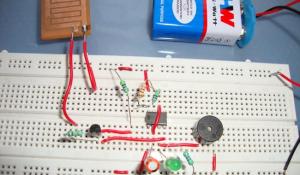 Rain Alarm Project using IC 555