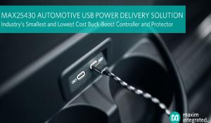 Maxim Integrated’s MAX25430 Automotive Buck-Boost Controller 